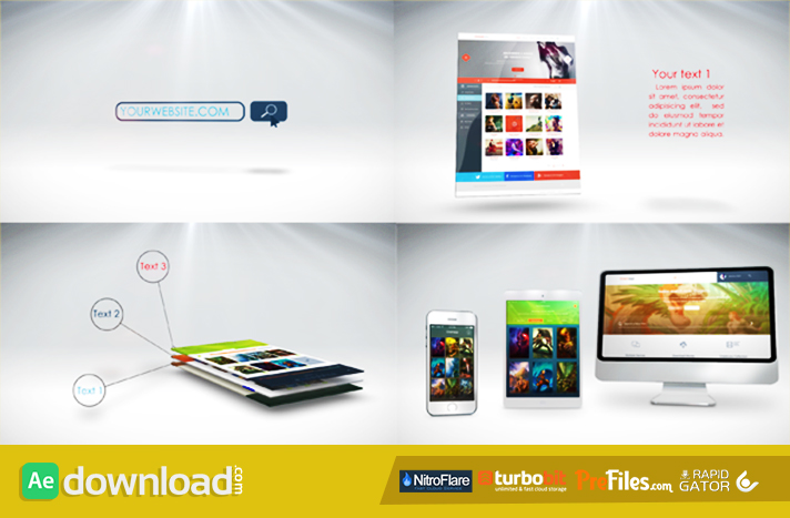 website presentation after effects template free download