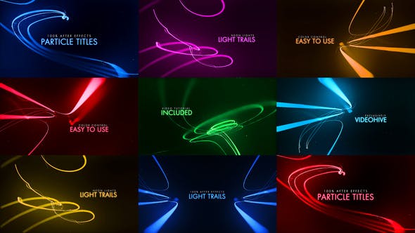 Free Videohive Particle Titles Light Trails For After Effects