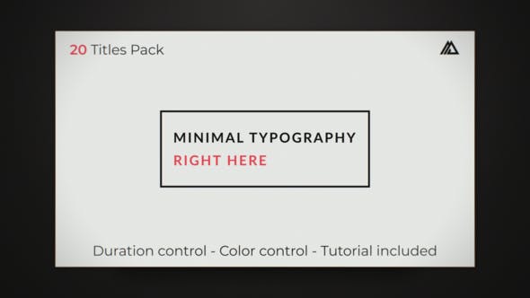 Elegant Minimal Titles Pack