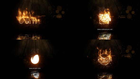 Realistic Fire Logo 2 & Universal Burning Font