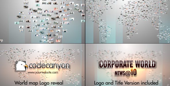World Map Video Image Logo
