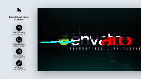 Glitcher Logo Reveal
