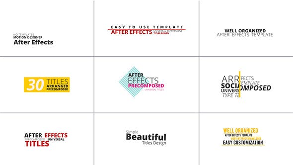 30 Universal Titles