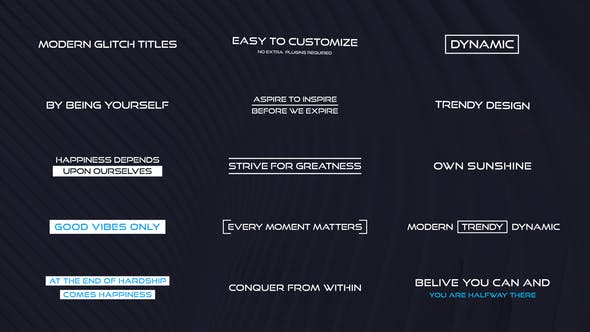 Modern Glitch Titles