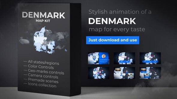Denmark Map - Kingdom of Denmark Map Kit