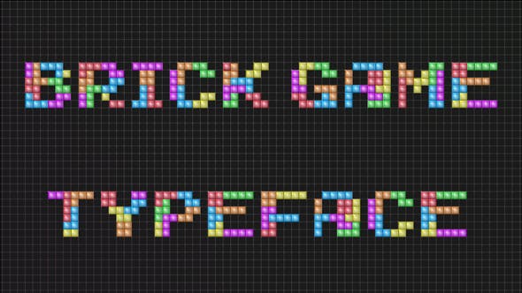 Brick Game Typeface | After Effects Template