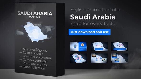 Saudi Arabia Map - Kingdom of Saudi Arabia Map Kit