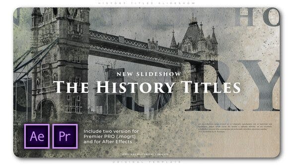 (FREE) History Titles Slideshow - Free After Effects Templates