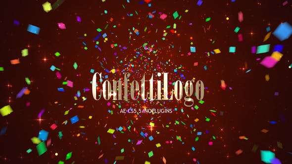 confetti logo reveal videohive free download after effects template