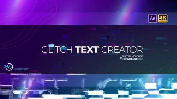 Wave Glitch Text Maker Download Fast Videohive 22191043 After Effects