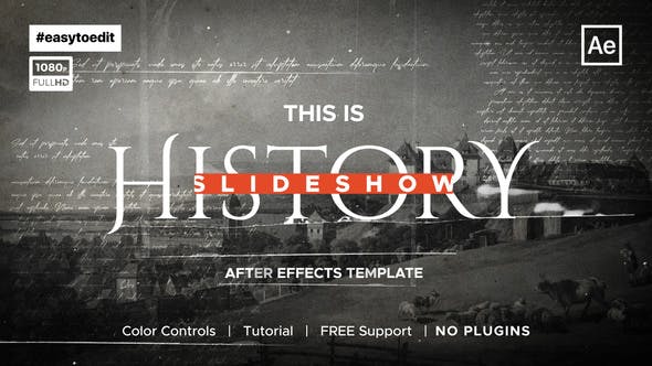 the history after effects templates download