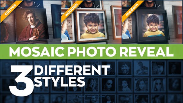 mosaic photo reveal videohive free download after effects templates