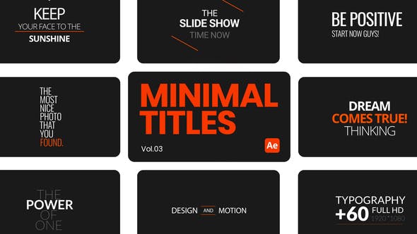 minimal titles after effects free download