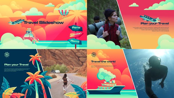 travel slideshow after effects template free download