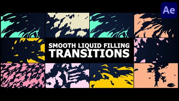 (FREE) Videohive Smooth Liquid Filling Transitions for After Effects ...