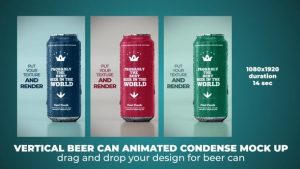 Vertical Beer Can Animated Condense Mock Up