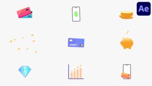Modern Finance Icons for After Effects