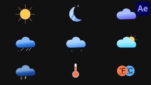 Weather Forecast Icons for After Effects