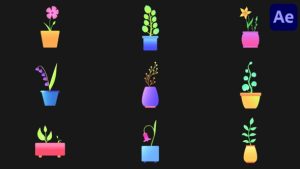 Potted Animated Plants for After Effects