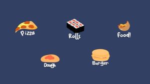 Looped Food Animations And Titles for After Effects