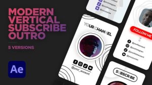 Modern Vertical Subscribe Outro