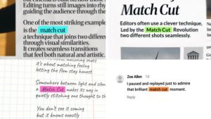 Match Cut Transitioncare Widget