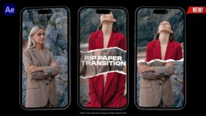 Instagram Reels Rip Paper Transition Pack