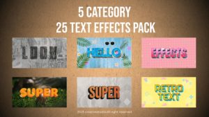 Text FX Bundle – Titles Distortions & Kinetic Text Effects in 4K