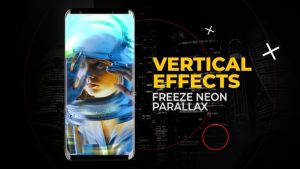 Vertical Freeze Neon Parallax Effects | After Effects