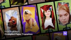 Reels – Crumpled Paper Transition After Effects Project Files